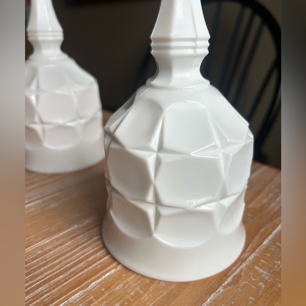 Indiana Glass Constellation Pattern White Milk Glass Water Wine Goblet. -2 - Picture 6 of 16
